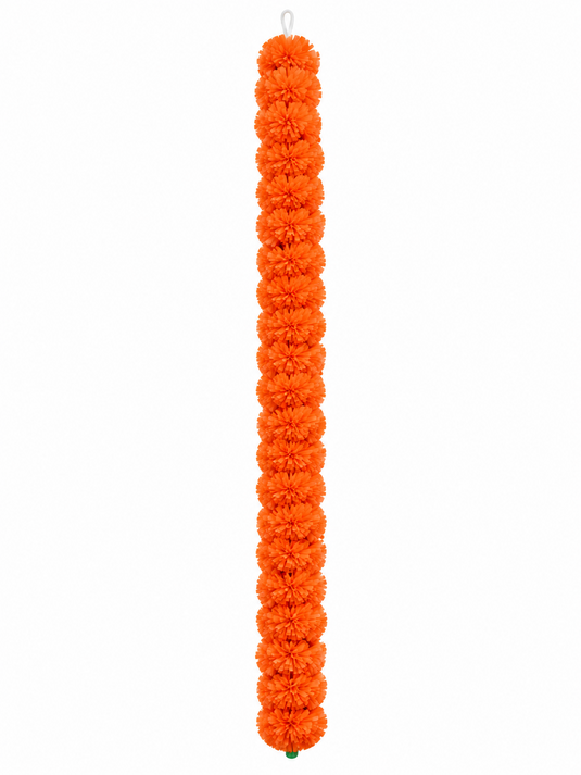 Orange Artificial Marigold Flower Garland (Phool Mala)