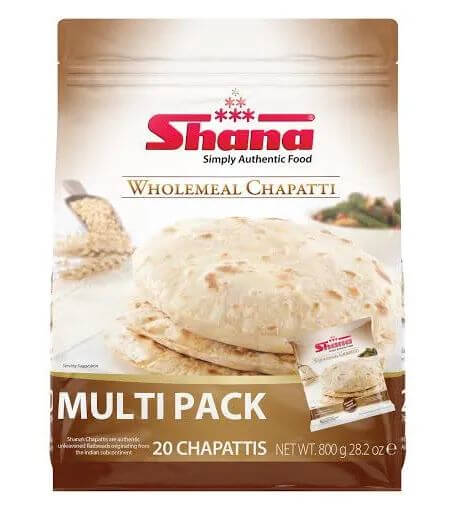 Shana Frozen Wholemeal Chapatii Family Pack