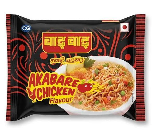 Wai Wai Akabare Chicken Noodles (New Pack)